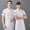 deep blue short sleeve chef jacket both for women and men Color Color 3