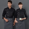 large size denim chef jacket restaurant sushi food uniform Color Color 2