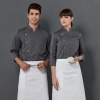 large size denim chef jacket restaurant sushi food uniform