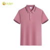 2023 summer restaurant tea cold drink dessert shop waiter waitress  tshirt logo print embroidery Color pink tshirt