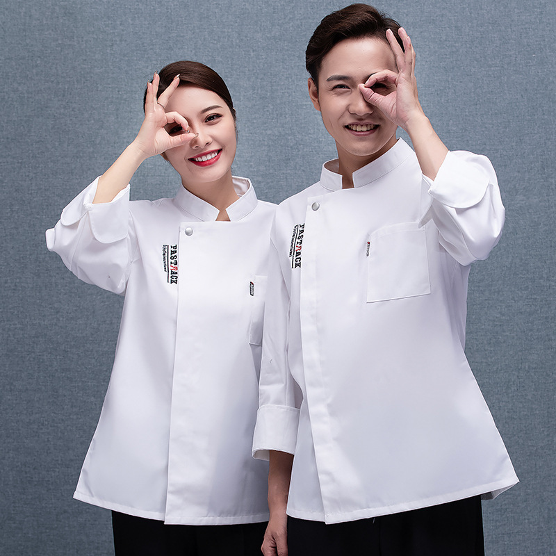 high quality button less women men unisex deign chef jacket