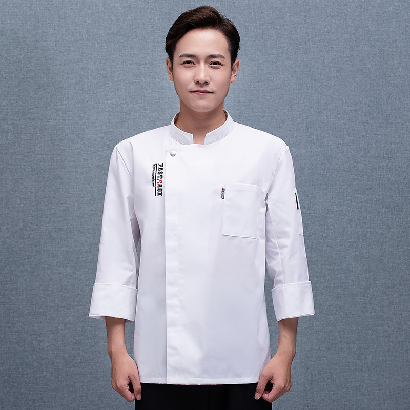 high quality button less women men unisex deign chef jacket