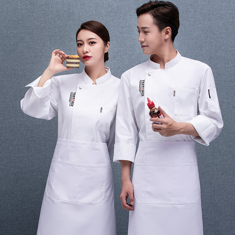 high quality button less women men unisex deign chef jacket