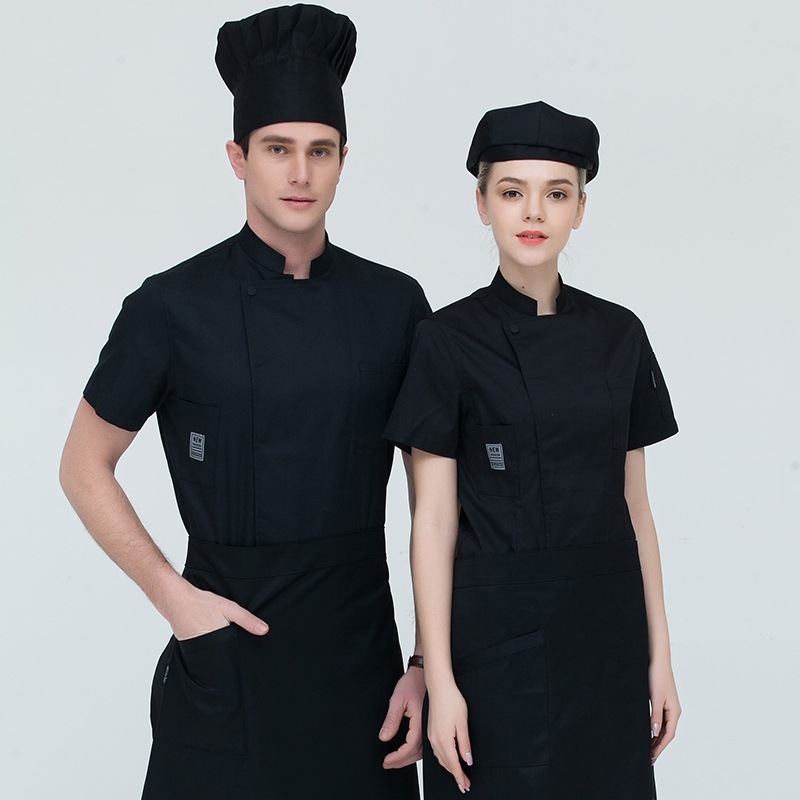 short sleeve thin fabaric summer chef jacket work wear