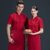 blue denim style fabric restaurant chef uniform chef jacket