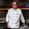 red color fashion double breasted men chef uniform jacket