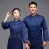 solid color long sleeve high quality chef jacket uniform unisex design Color Color 3
