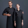 side open button chef jacket women men chef uniform