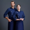 side open button chef jacket women men chef uniform