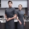 fashion Europe design short sleeve baker chef jacket work wear uniform