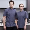 fashion Europe design short sleeve baker chef jacket work wear uniform Color Color 2