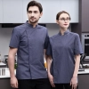 fashion Europe design short sleeve baker chef jacket work wear uniform