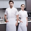 fashion Europe design short sleeve baker chef jacket work wear uniform Color Color 4