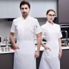 fashion Europe design short sleeve baker chef jacket work wear uniform