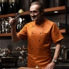 double breasted short sleeve chef jacket chef blouse