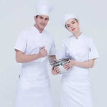 summer short sleeve thin fabric chef work wear uniform blouse