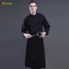 classic design side open chef coat long sleeve chef jacket