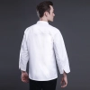 classic design side open chef coat long sleeve chef jacket
