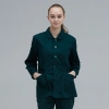 high quality community hospital emergency care center long sleeve scrubs two piece set Color dark green