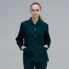 high quality community hospital 999 care center long sleeve scrubs two piece set Color dark green