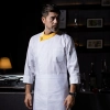 upgrade good quality bright color collar chef jacket coat work uniform