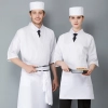 Japaneset style sushi restaurant chef blouse jacket uniform Color White