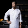 three button side open chef blouse chef jacet workwear