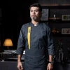fashion hotpot restaurant chinese style chef blouse work uniform Color Grey
