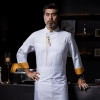 2025 Chinese style food restaurant chef cook jacket Color White