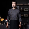 upgrade refeer collar chef jacket double breasted chef coat Color Grey