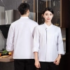 2022 autun invisible button chef jacket unisex design Color White