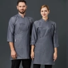 special design bakery restaurant chef jacket staff uniform Color Grey