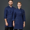 special design bakery restaurant chef jacket staff uniform Color Navy Blue