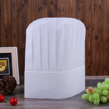 high quality white round top disposable unisex chef hat white 20 pcs/lot