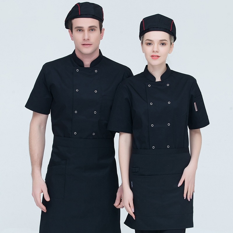 France style short sleeve chef jacket for restaurant 