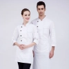 fashion high quality denim fabric chef coat cook work uniform