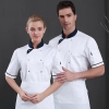 Europe upgrade short sleeve bread house restaurant jacket for chef uniform Color Color 1