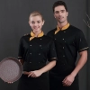 Europe upgrade short sleeve bread house restaurant jacket for chef uniform
