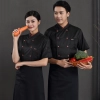 summer design thin chef jacket chef blouse discount Color Black