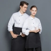 upgrade fabric long sleeve chef uniform jacket Color Wine