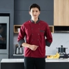 chef jacket manufacturer wholesale good price Color Wine