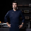 2025 autun side open bread house bakery staff uniform jacket Color Navy Blue