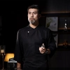 2025 autun side open bread house bakery staff uniform jacket Color Black