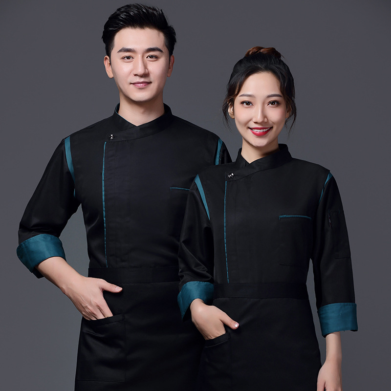 fashion upgrade patwork chef coat chef uniform wholesale 
