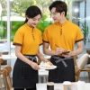 2025 stand collar women men t-shirt for store uniform cheap price