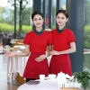 Asian style restaurant women waitress working wear shirt uniform