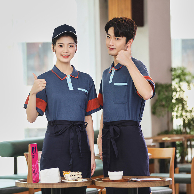2022 tshirt milk tea store staff work tshirt uniform women men design