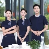 2025 fashion Chinese style waiter waitress uniform staff shirt apron Color Color 2