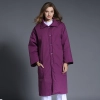 2022 winter thicken cotton padded jacket women nurse lab coat windbreaker Color Purple