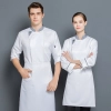 contrast collar right open chef jacket chef uniform Color White